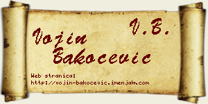 Vojin Bakočević vizit kartica